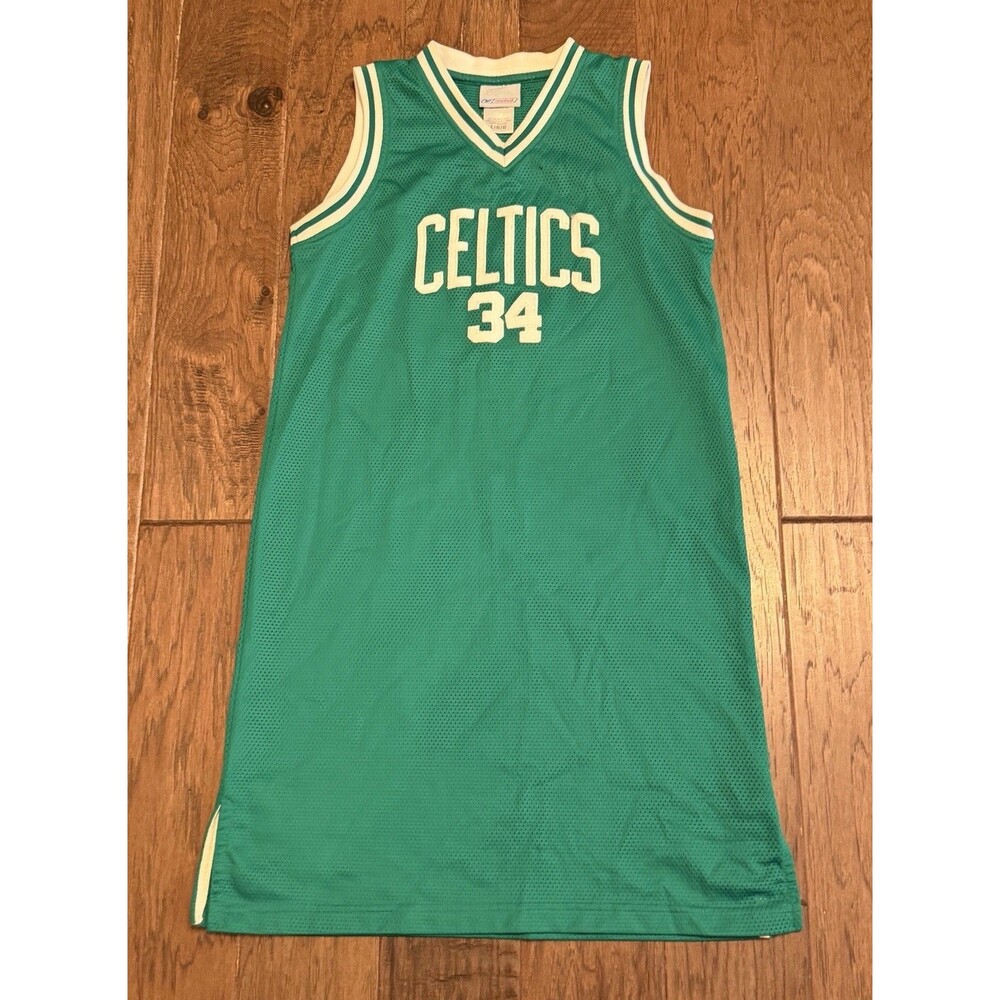 Y2K Boston Celtics Jersey Dress Women’s LARGE Adidas #34 Pierce Vintage 2000’s